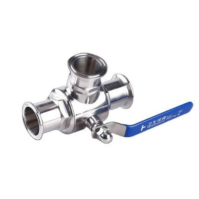 Sanitäre SS304/SS316L Tri-Clamp Ballventil mit 3-Wege-Funktion und in 1/2 '6' Größen