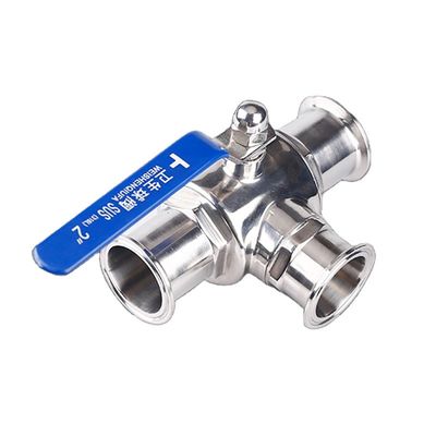 Sanitäre SS304/SS316L Tri-Clamp Ballventil mit 3-Wege-Funktion und in 1/2 '6' Größen