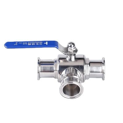 Sanitäre SS304/SS316L Tri-Clamp Ballventil mit 3-Wege-Funktion und in 1/2 '6' Größen