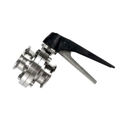 Attraktives SS304/SS316 Typ Schwarzes Triggergriff Schmetterlingsventil für DN20-200 Port Größe