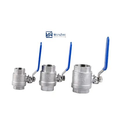 Zylindrischer Kopfcode 3/8" WZ CF8M Edelstahl 2 PCS Kugelventil 3A DIN NPT BSPT BSPP