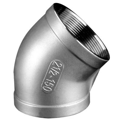 ODM unterstützt WZ 201 304 316L Rohrverbindungen NPT Bspt Threading 45 Grad Weibliche Ellenbogen