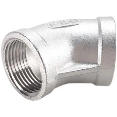 ODM unterstützt WZ 201 304 316L Rohrverbindungen NPT Bspt Threading 45 Grad Weibliche Ellenbogen