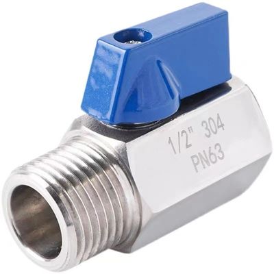 Gleichwertiges Mini-Kugelventil 1/8" WZ Edelstahl 304 316 FF 1000PSI/PN63 Schraubenhandbuch