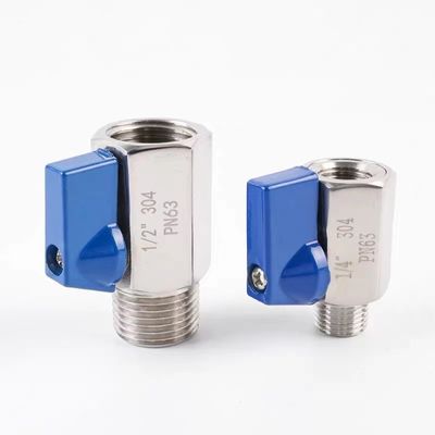 Gleichwertiges Mini-Kugelventil 1/8" WZ Edelstahl 304 316 FF 1000PSI/PN63 Schraubenhandbuch