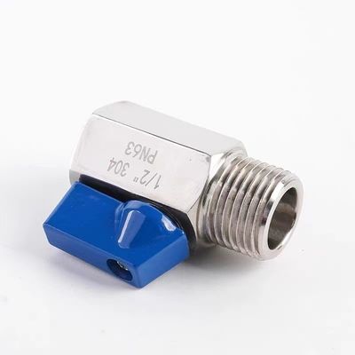 Gleichwertiges Mini-Kugelventil 1/8" WZ Edelstahl 304 316 FF 1000PSI/PN63 Schraubenhandbuch