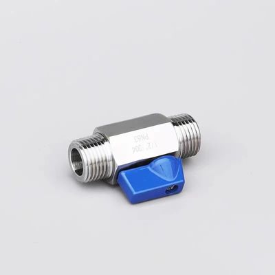Gleichwertiges Mini-Kugelventil 1/8" WZ Edelstahl 304 316 FF 1000PSI/PN63 Schraubenhandbuch