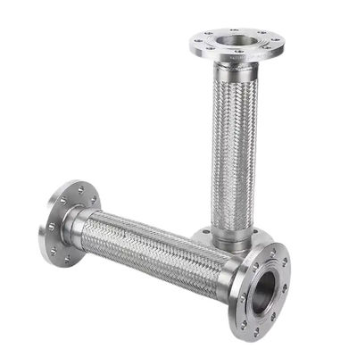 Flexible Metallgewölbte Rohre mit Flanschverbindung Silber aus Edelstahl 304 316 Schlauch