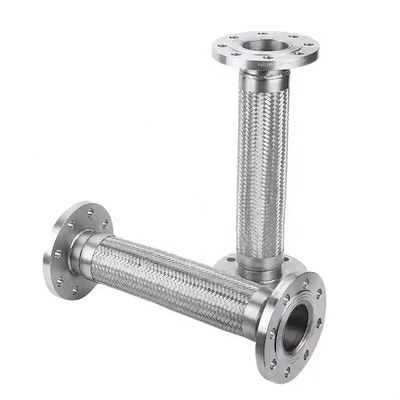 Flexible Metallgewölbte Rohre mit Flanschverbindung Silber aus Edelstahl 304 316 Schlauch