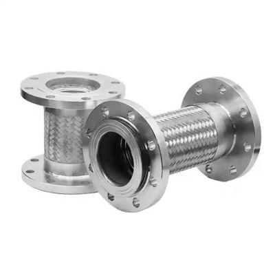 Flexible Metallgewölbte Rohre mit Flanschverbindung Silber aus Edelstahl 304 316 Schlauch