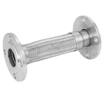 Flexible Metallgewölbte Rohre mit Flanschverbindung Silber aus Edelstahl 304 316 Schlauch