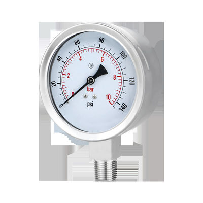 Schnurverbindung WZ 100mm 304SS Druckmessgerät aus Edelstahl Zylinderkopfcode
