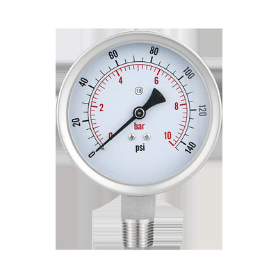 Schnurverbindung WZ 100mm 304SS Druckmessgerät aus Edelstahl Zylinderkopfcode