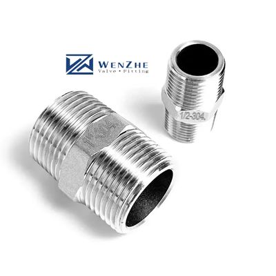 1/4' - 4.0' Edelstahl 201 304 316 Kurzes Hex-Draht Brustwarze für Hydraulik Bsp Npt