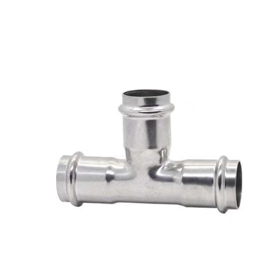 Dünnwanddruck gleicher Durchmesser Tee aus Edelstahl 304 316 für Wasserversorgungssystem