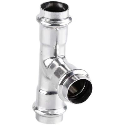Dünnwanddruck gleicher Durchmesser Tee aus Edelstahl 304 316 für Wasserversorgungssystem
