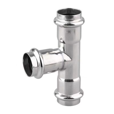 Dünnwanddruck gleicher Durchmesser Tee aus Edelstahl 304 316 für Wasserversorgungssystem