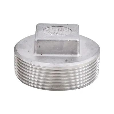 Edelstahl 304 201 Gussrohr Fitting Square Head Cored Plug Klasse 150 2' NPT Männlich Gewinde