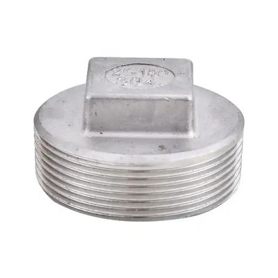 Edelstahl 304 201 Gussrohr Fitting Square Head Cored Plug Klasse 150 2' NPT Männlich Gewinde