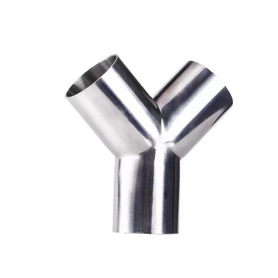 1/8"--4" Silber WZ DN50 SS304 316L Edelstahl Sanitär-Y-Typ Tee-Rohr-Adapter