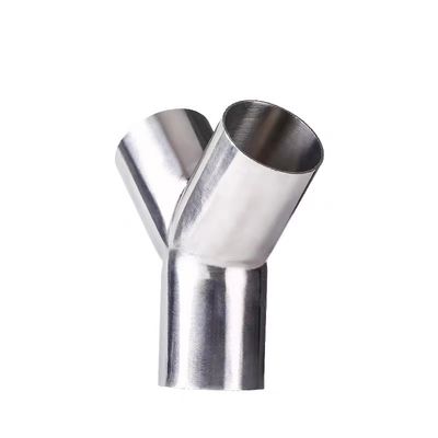 1/8"--4" Silber WZ DN50 SS304 316L Edelstahl Sanitär-Y-Typ Tee-Rohr-Adapter