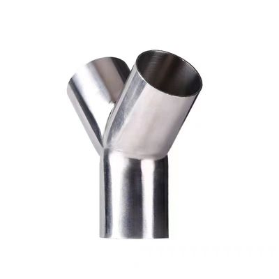 1/8"--4" Silber WZ DN50 SS304 316L Edelstahl Sanitär-Y-Typ Tee-Rohr-Adapter