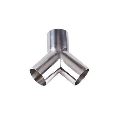 1/8"--4" Silber WZ DN50 SS304 316L Edelstahl Sanitär-Y-Typ Tee-Rohr-Adapter