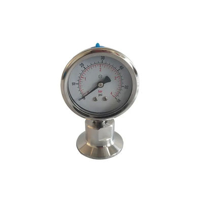ANSI Standard 1,5 Zoll Sanitär-Vakuum-Druckmessgerät mit SS316 Tri-Clamp-Diaphragma-Dichtung