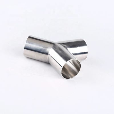 Garantierte Edelstahl 304 316 Rohrverbindung 45° Tee Y Typ Tee mit gleichem Gießen