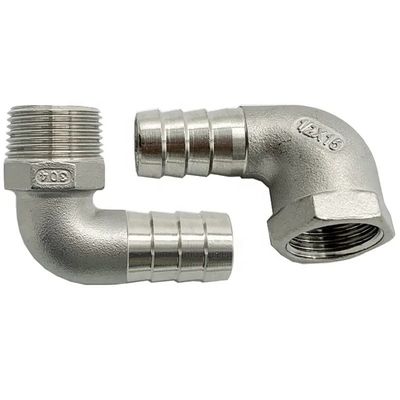 Edelstahl 304 316 90 Grad Männlicher Ellbogen Schlauch Barb 1/4''-4.0' BSP Männlicher x 16mm