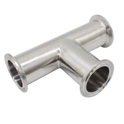 Öl-Wasser-Gas 3A DIN Zylinderkopfcode SS316L 304 Sanitär-Standard-Klammer Tee 1/4''-6
