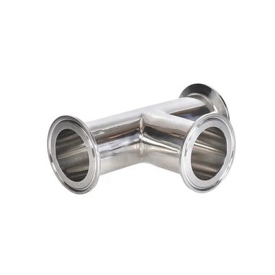 Öl-Wasser-Gas 3A DIN Zylinderkopfcode SS316L 304 Sanitär-Standard-Klammer Tee 1/4''-6