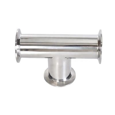 Öl-Wasser-Gas 3A DIN Zylinderkopfcode SS316L 304 Sanitär-Standard-Klammer Tee 1/4''-6