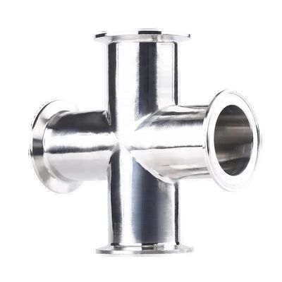 1/4''-6'' Gleich 3A DIN Sanitär-Schnellanschluss Kreuz 304 Edelstahl 4-Wege Klemme