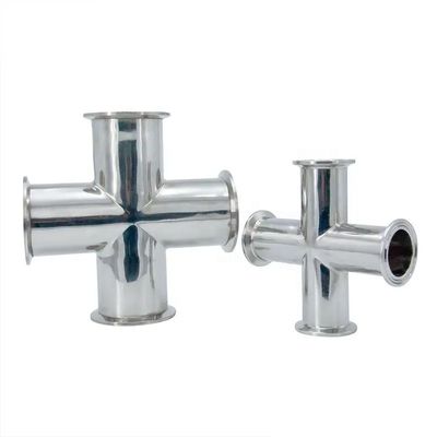 1/4''-6'' Gleich 3A DIN Sanitär-Schnellanschluss Kreuz 304 Edelstahl 4-Wege Klemme