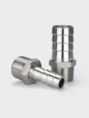 201 304 Gussfaden aus Edelstahl Hex Nippel für die Verbindung von Ledernröhren