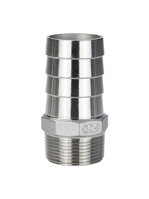 201 304 Gussfaden aus Edelstahl Hex Nippel für die Verbindung von Ledernröhren